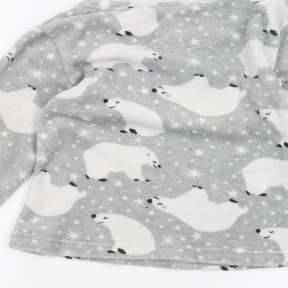 just like you Girls Grey Solid  Cami Pyjama Top Size 8-9 Years  - Polar bear