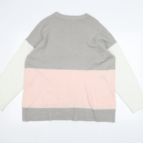 Nutmeg Womens Grey   Pullover Jumper Size 18