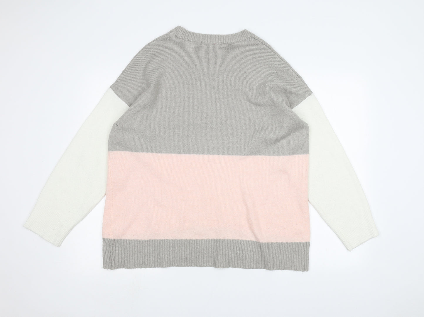 Nutmeg Womens Grey   Pullover Jumper Size 18