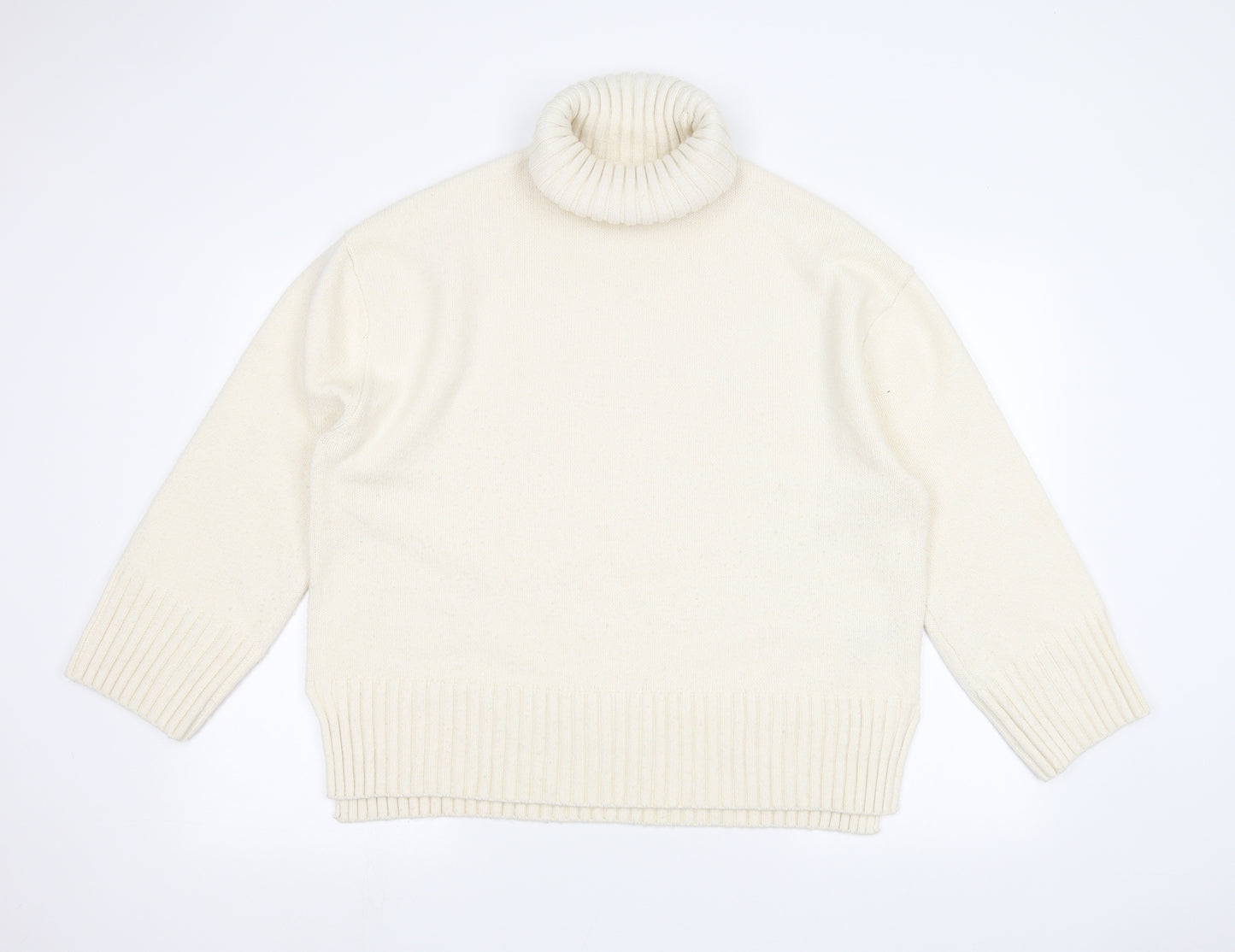 H&M Womens White   Pullover Jumper Size M