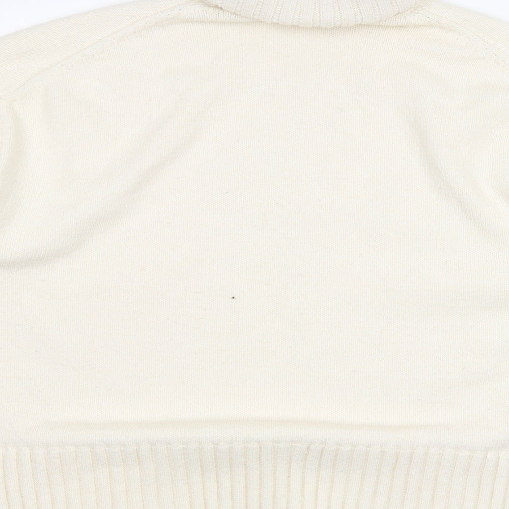 H&M Womens White   Pullover Jumper Size M