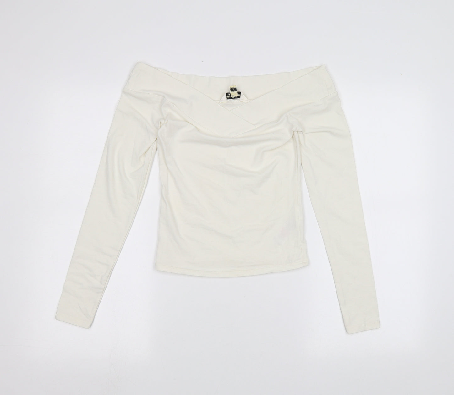 Miss Selfridge Womens White   Basic T-Shirt Size 8