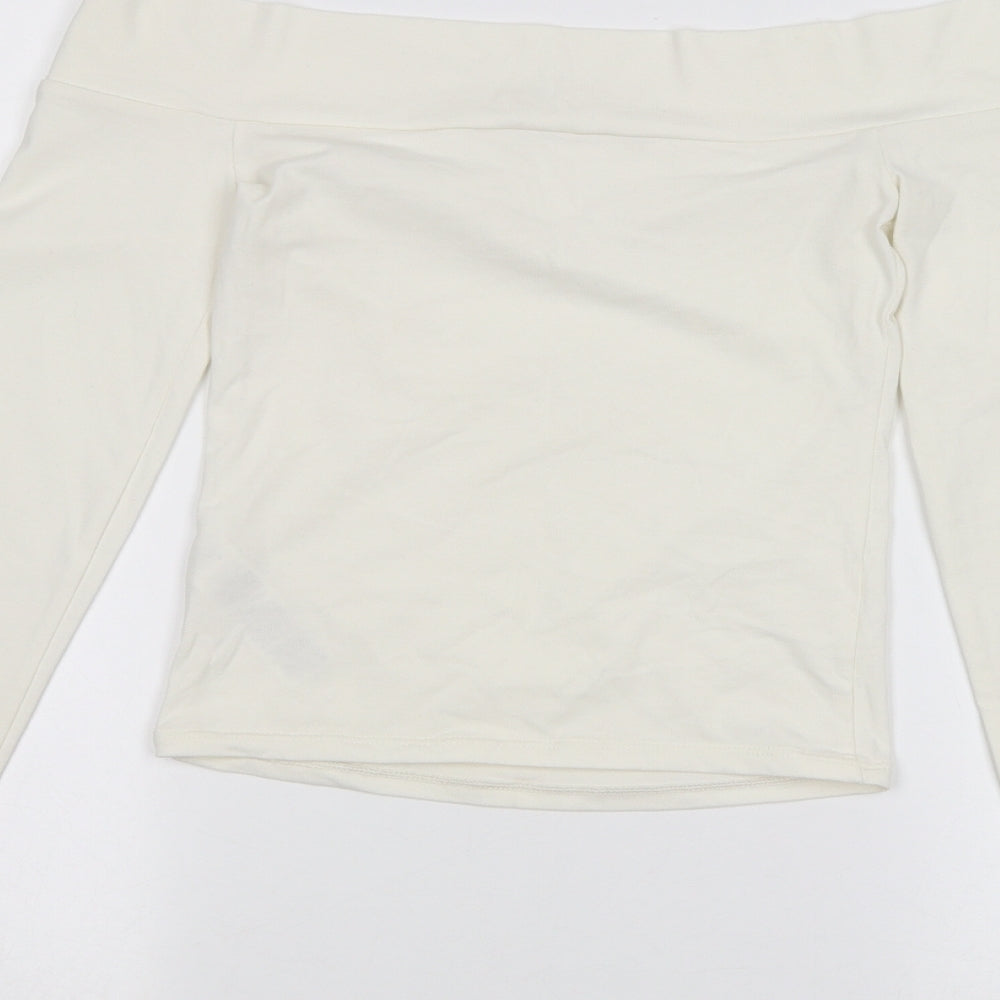 Miss Selfridge Womens White   Basic T-Shirt Size 8