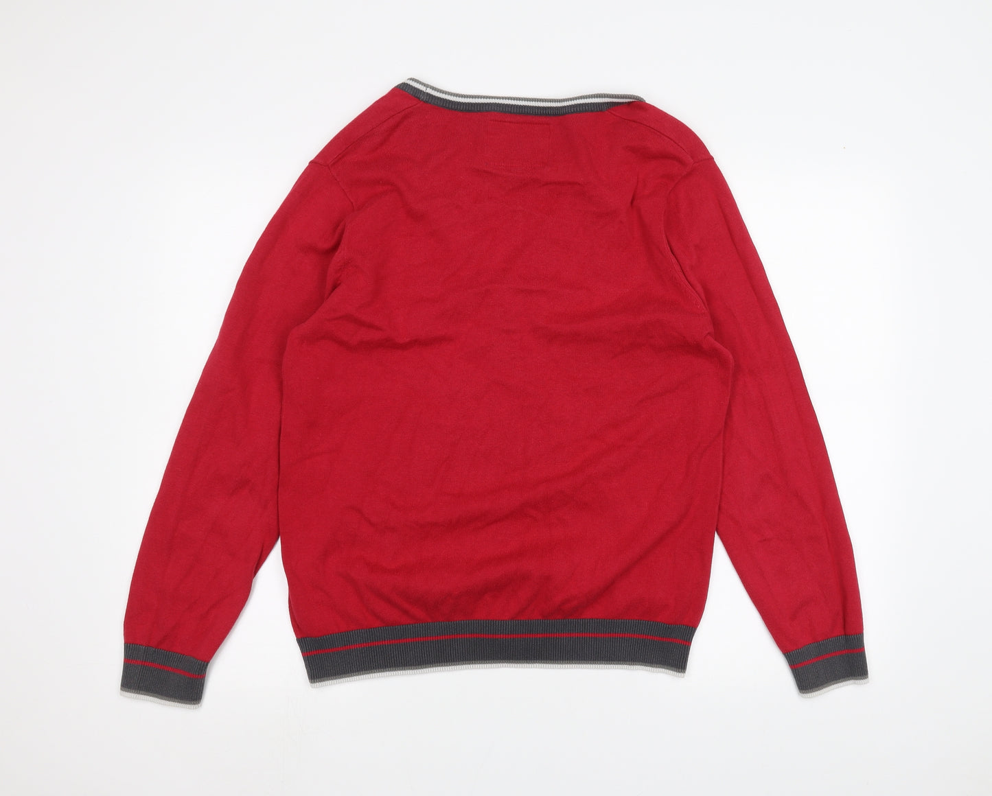 Lee Cooper Mens Red   Cardigan Jumper Size M