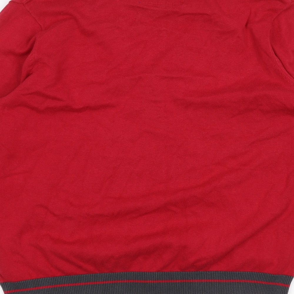 Lee Cooper Mens Red   Cardigan Jumper Size M