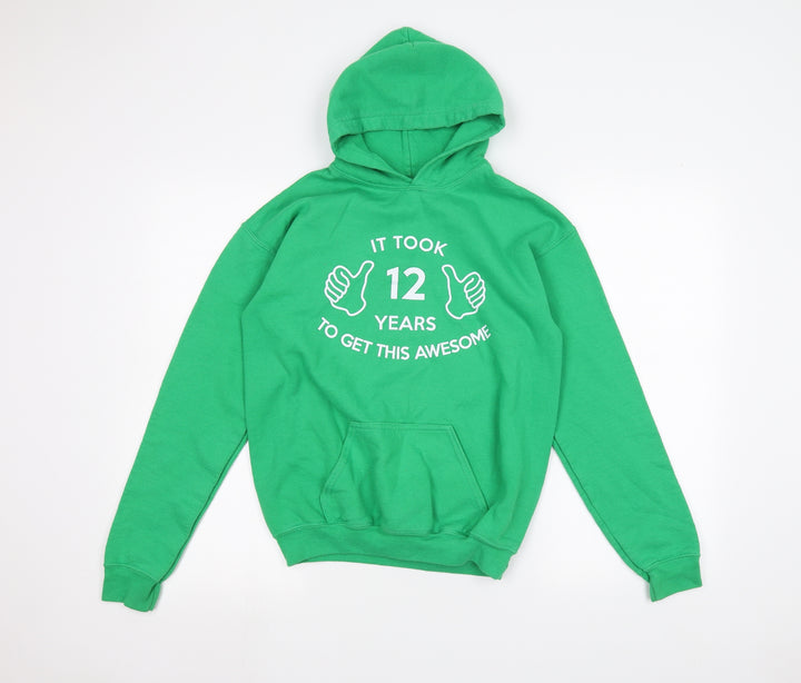 Gilden Girls Green Pullover Hoodie Size 12 Years