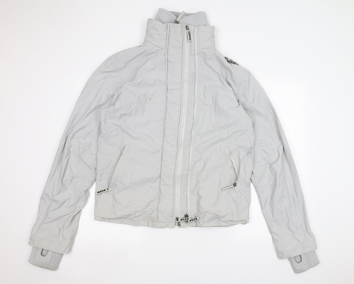 Superdry Mens Grey   Pea Coat Coat Size XL