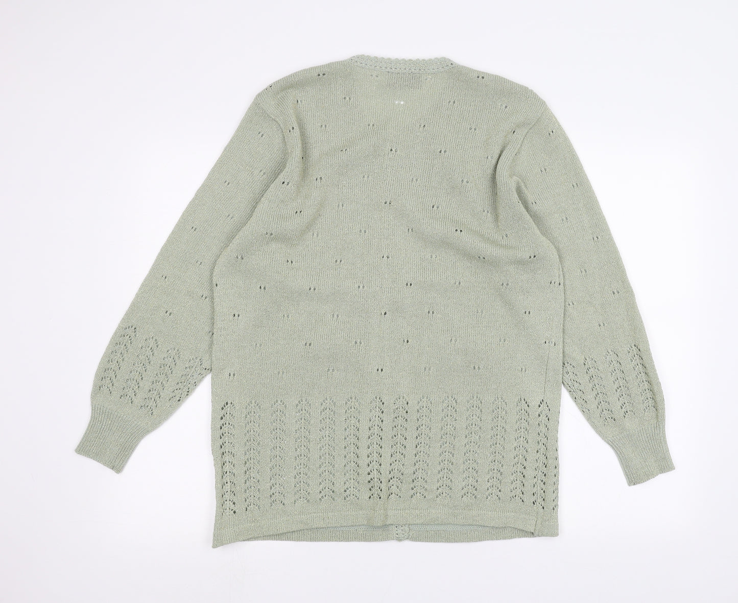 Fashion extra Womens Green   Cardigan Jumper Size 14
