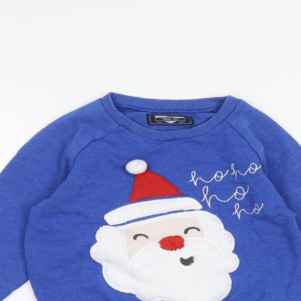NEXT Boys Blue   Pullover Jumper Size 3-4 Years  - Christmas