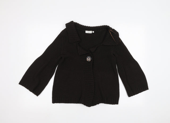 New Look Womens Brown Jacket Coatigan Size 10