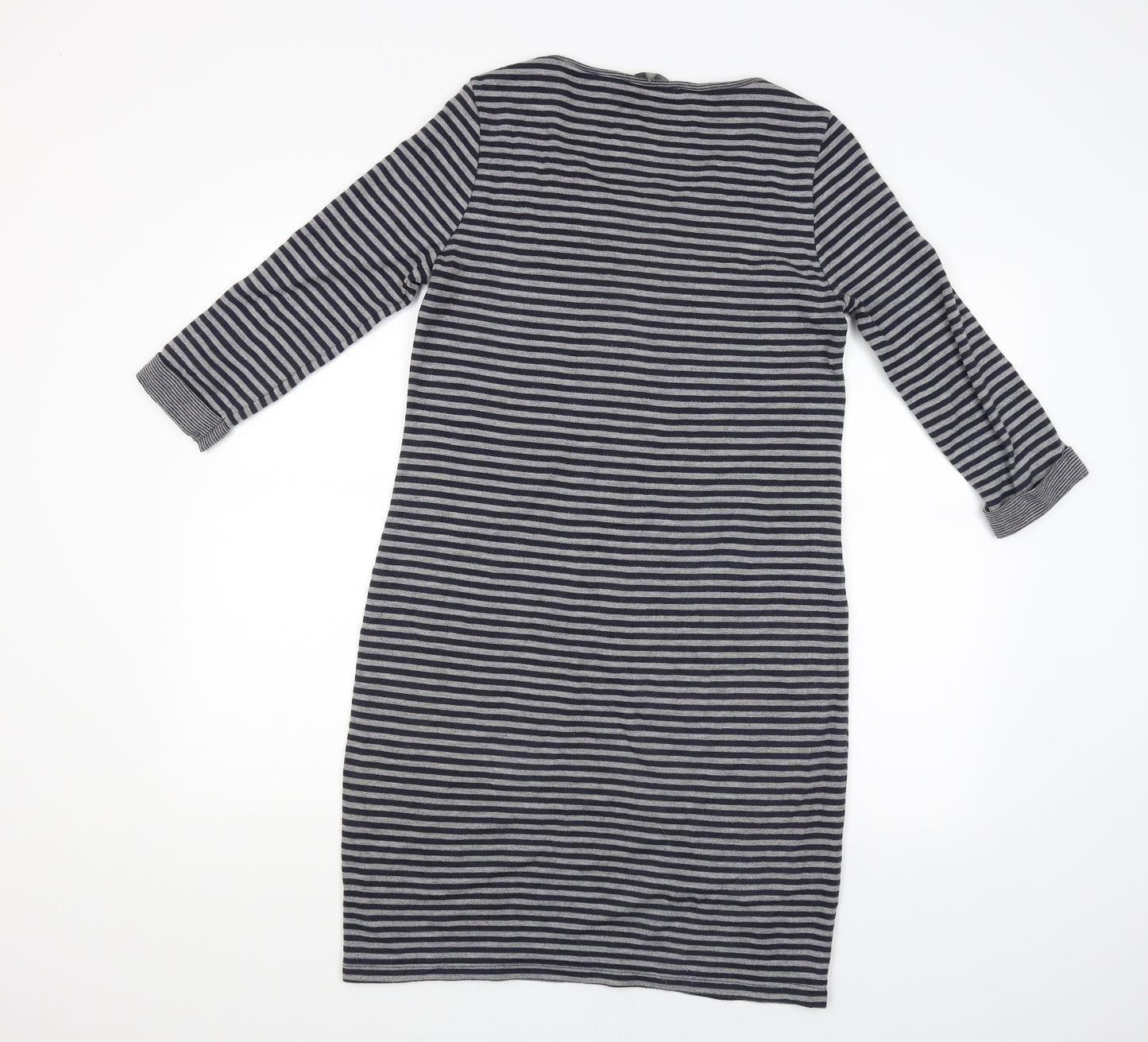 M&S Womens Blue Striped  Jumper Dress  Size 10