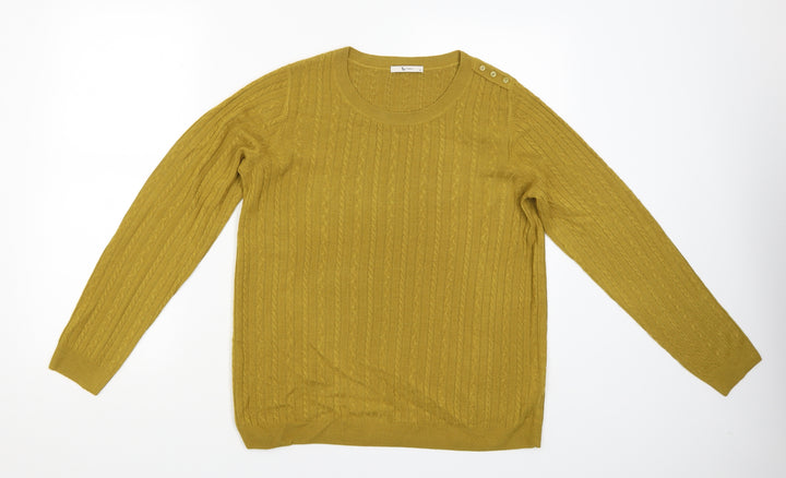 TU Womens Gold Pullover Jumper Size 14