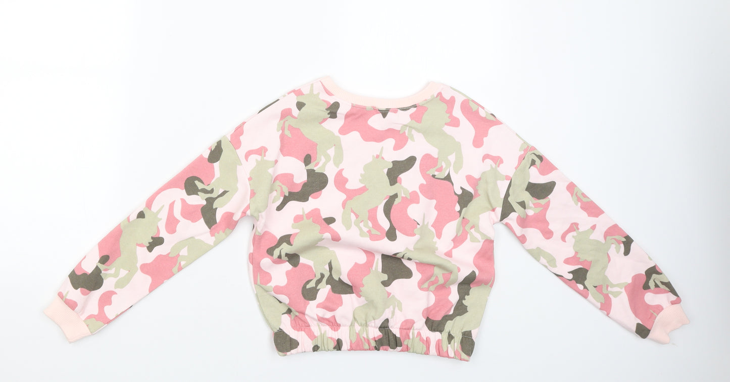 TU Boys Pink   Pullover Jumper Size 9 Years  - Unicorn Power