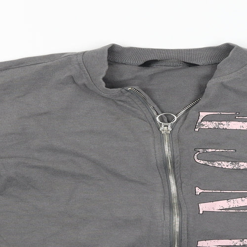 George Girls Grey   Full Zip Jumper Size 12-13 Years