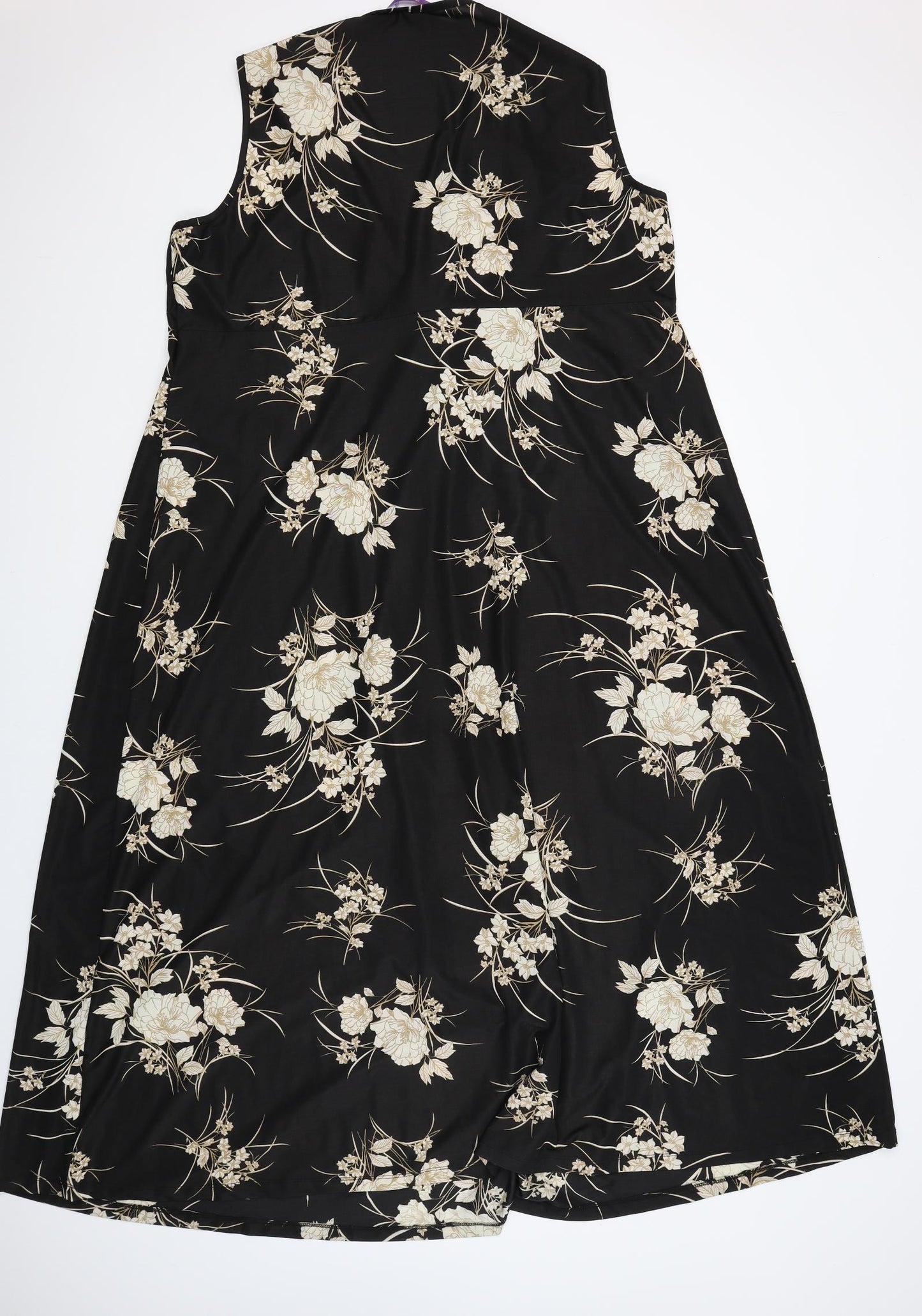 F&F Womens Black Floral  Tank Dress  Size 26