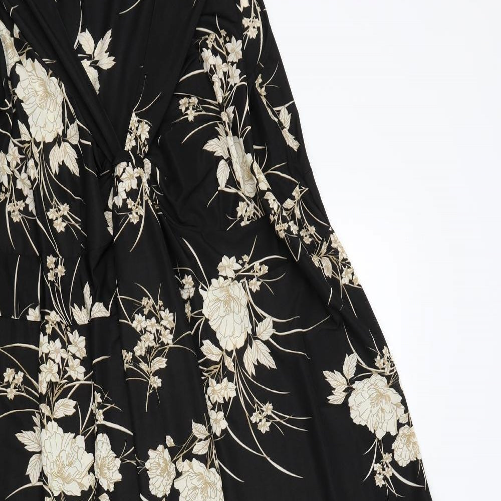 F&F Womens Black Floral  Tank Dress  Size 26