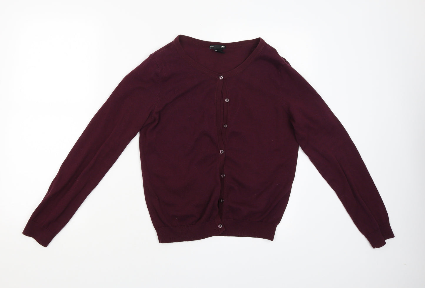 H&M Womens Red   Cardigan Jumper Size S