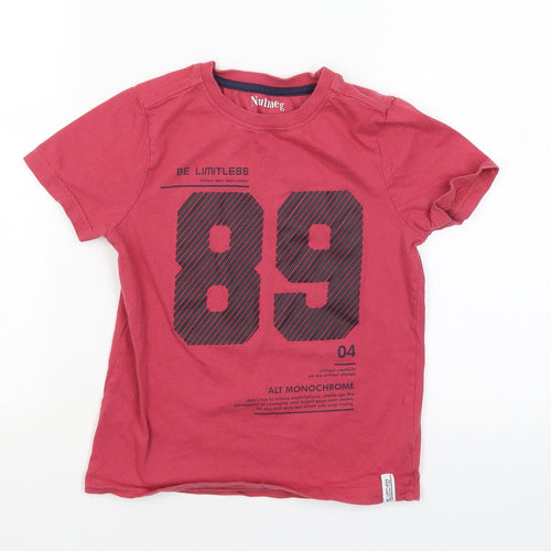 Nutmeg Boys Red   Basic T-Shirt Size 7-8 Years