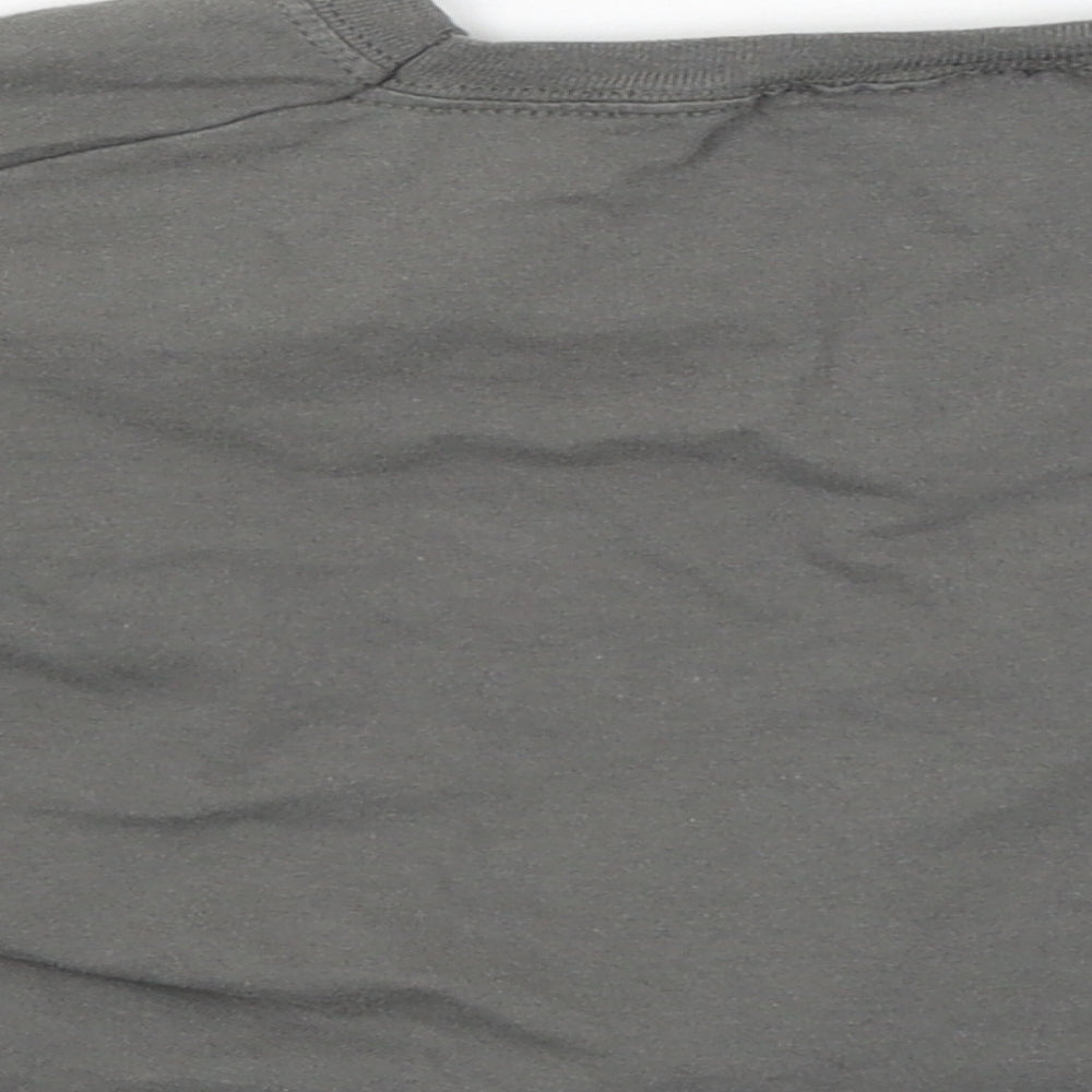 Love Womens Grey   Cropped T-Shirt Size S  - happy thoughts