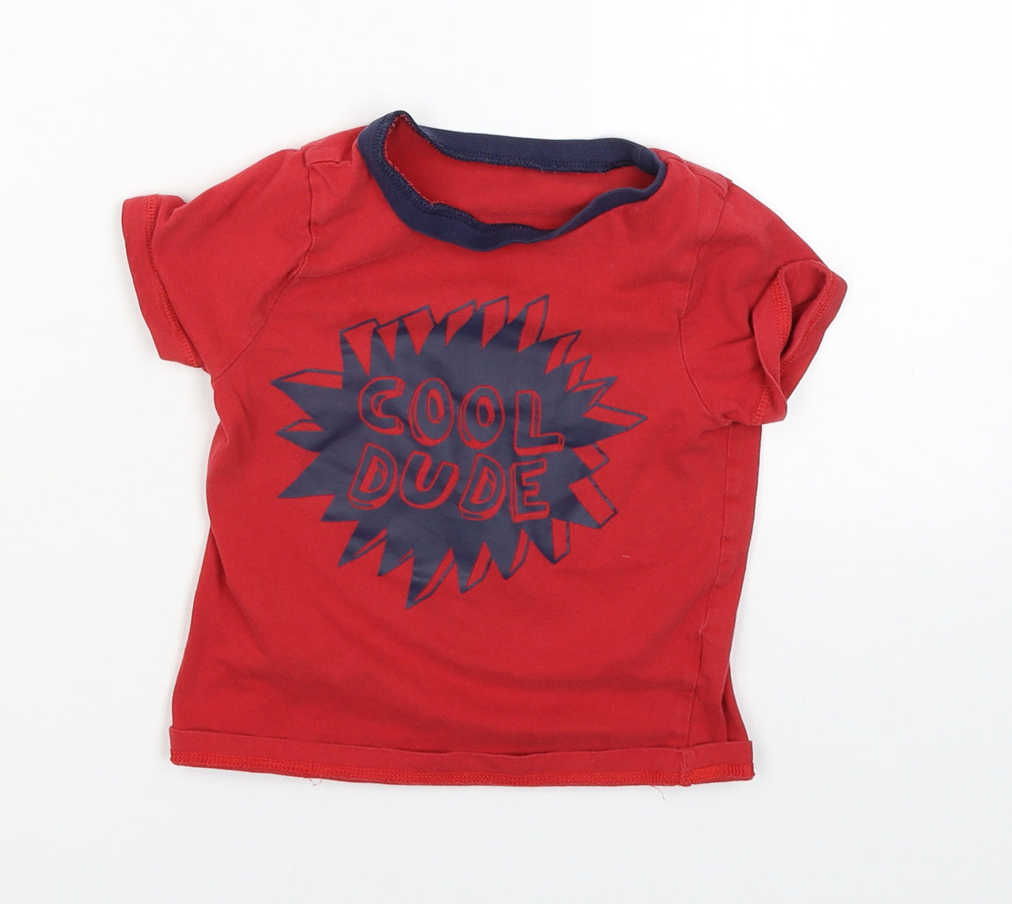 George Boys Red   Basic T-Shirt Size 3-4 Years  - Cool Dude