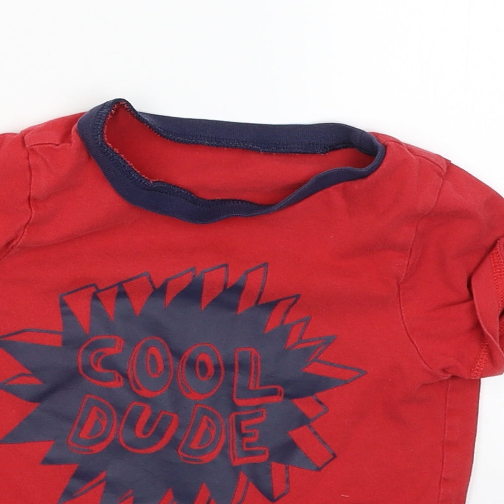 George Boys Red   Basic T-Shirt Size 3-4 Years  - Cool Dude