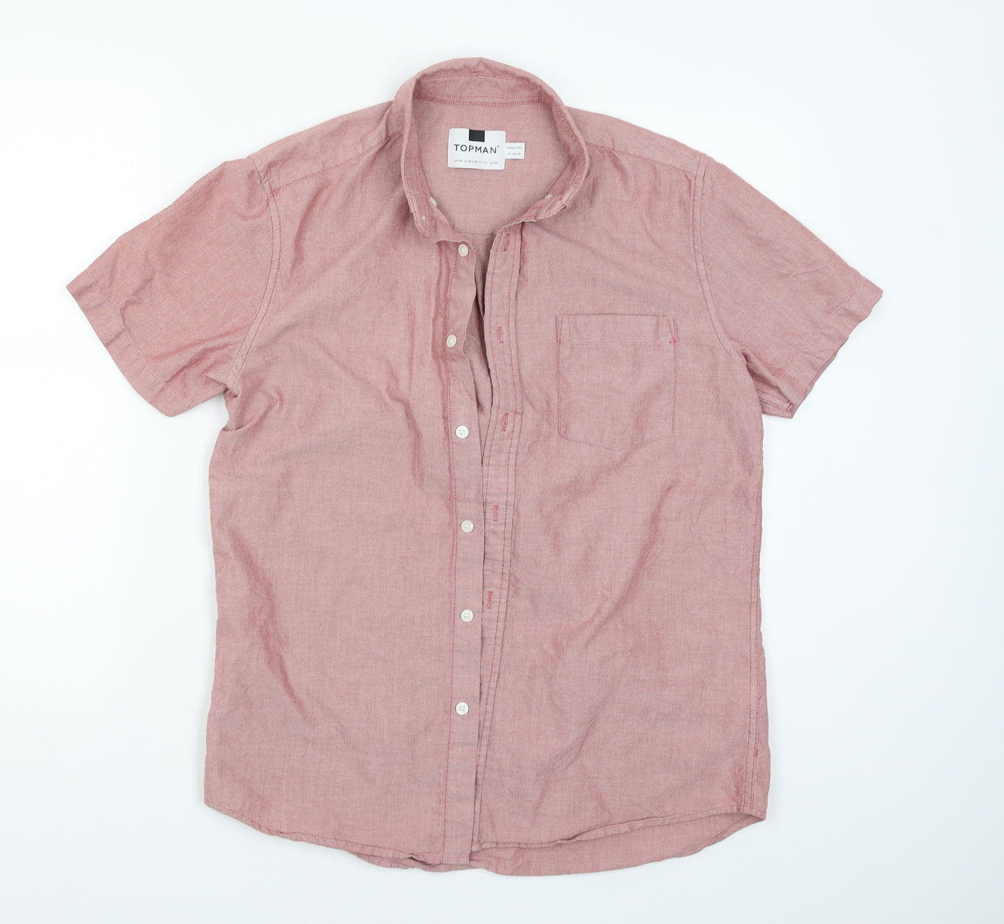 Topman Mens Red    Button-Up Size M