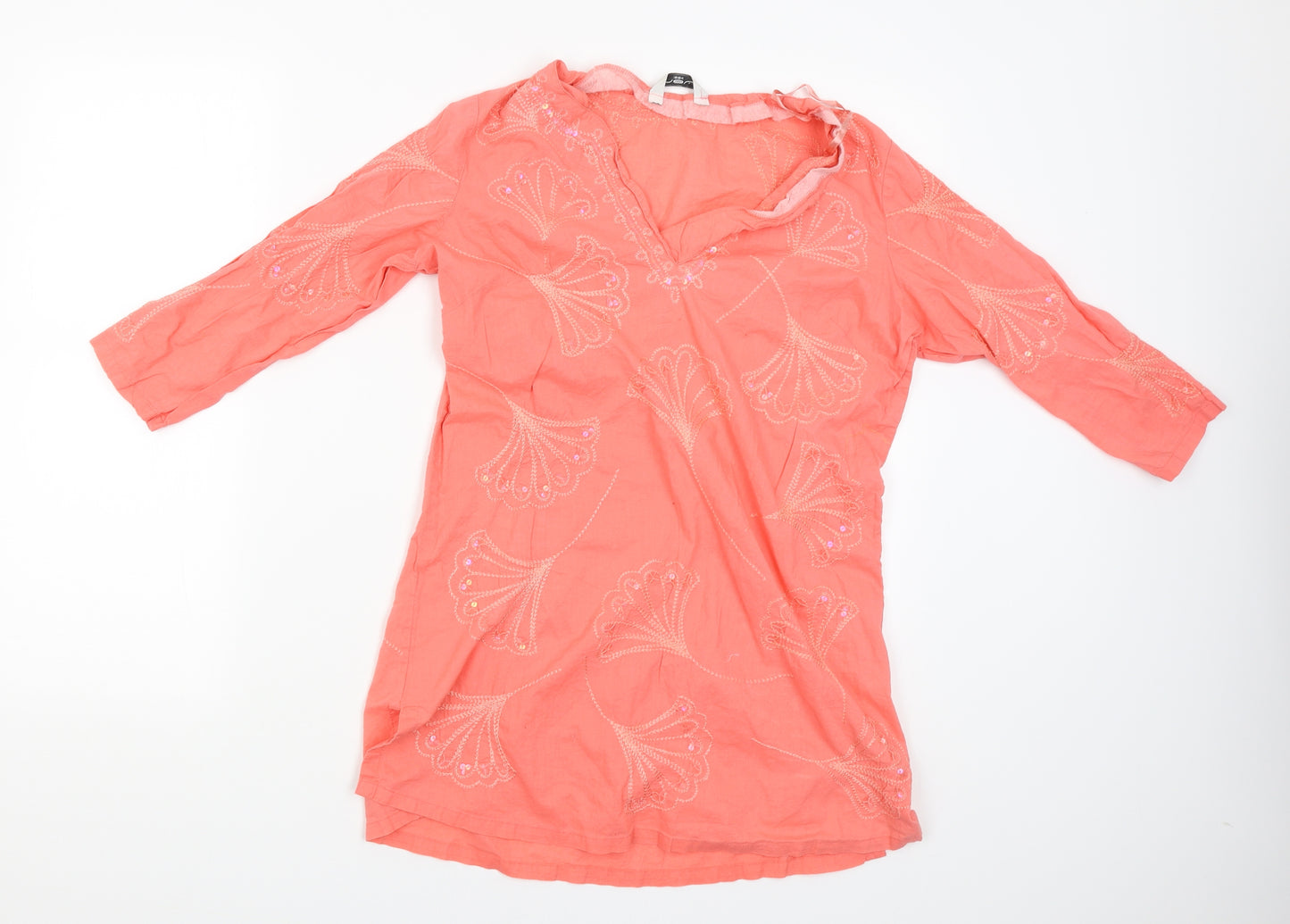 New Look Womens Pink Floral  Basic Blouse Size 8