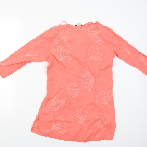 New Look Womens Pink Floral  Basic Blouse Size 8