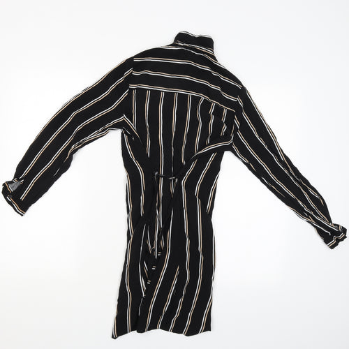 New Look Womens Black Striped  Cardigan Jumper Size 10