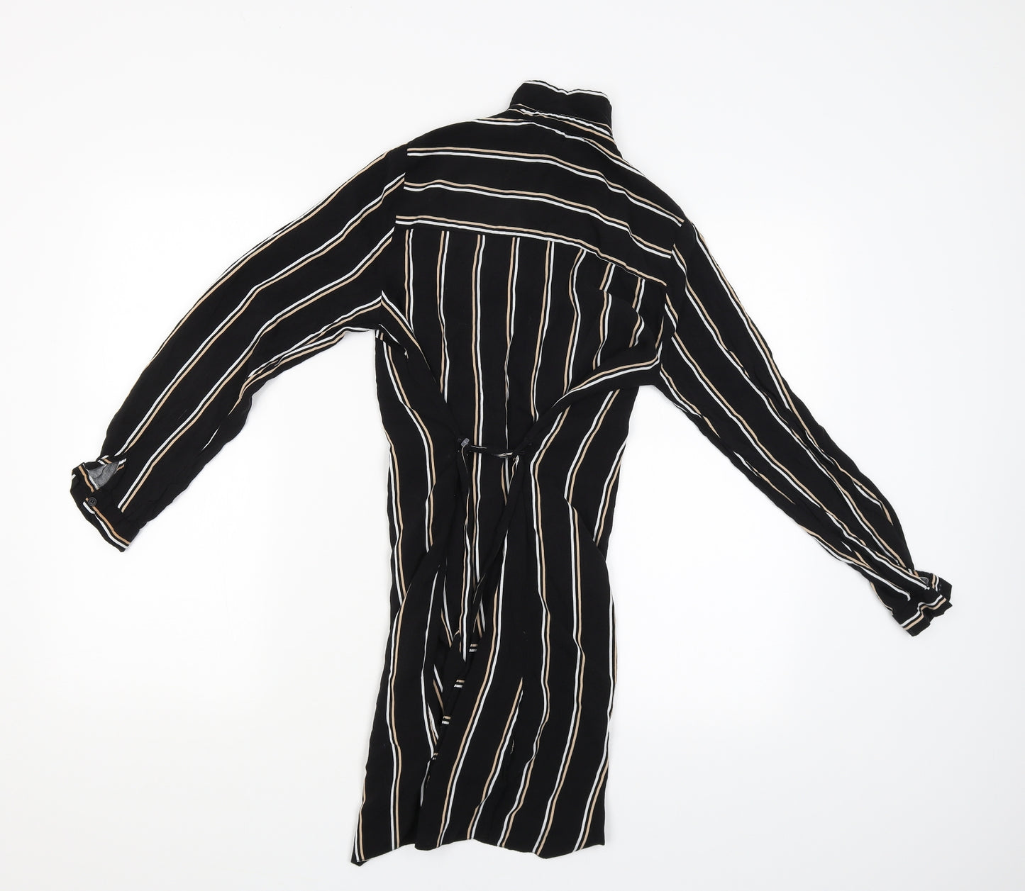 New Look Womens Black Striped  Cardigan Jumper Size 10