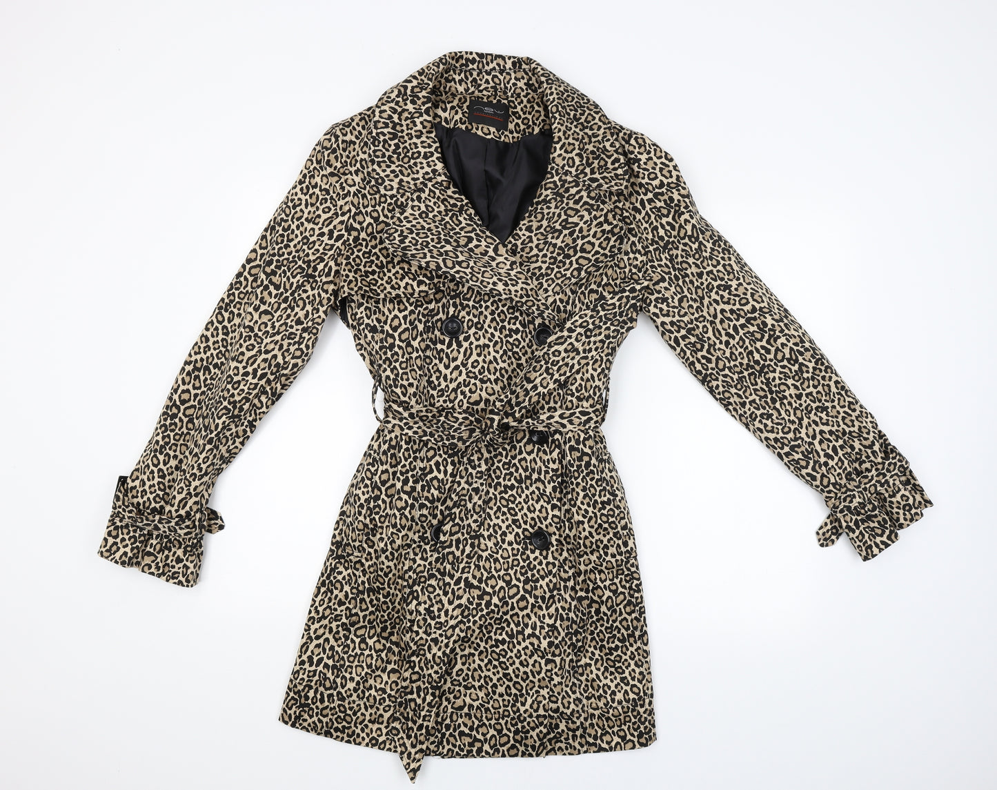 New Look Womens Brown Animal Print  Jacket Coat Size 16