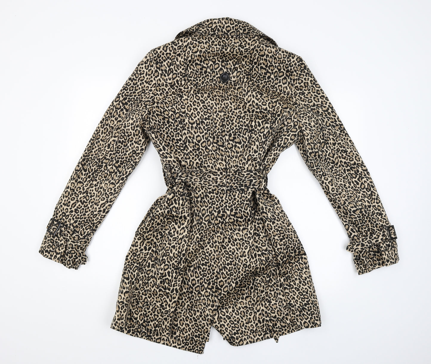 New Look Womens Brown Animal Print  Jacket Coat Size 16