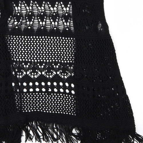 M&Co Womens Black Argyle/Diamond  Cardigan Jumper Size 14
