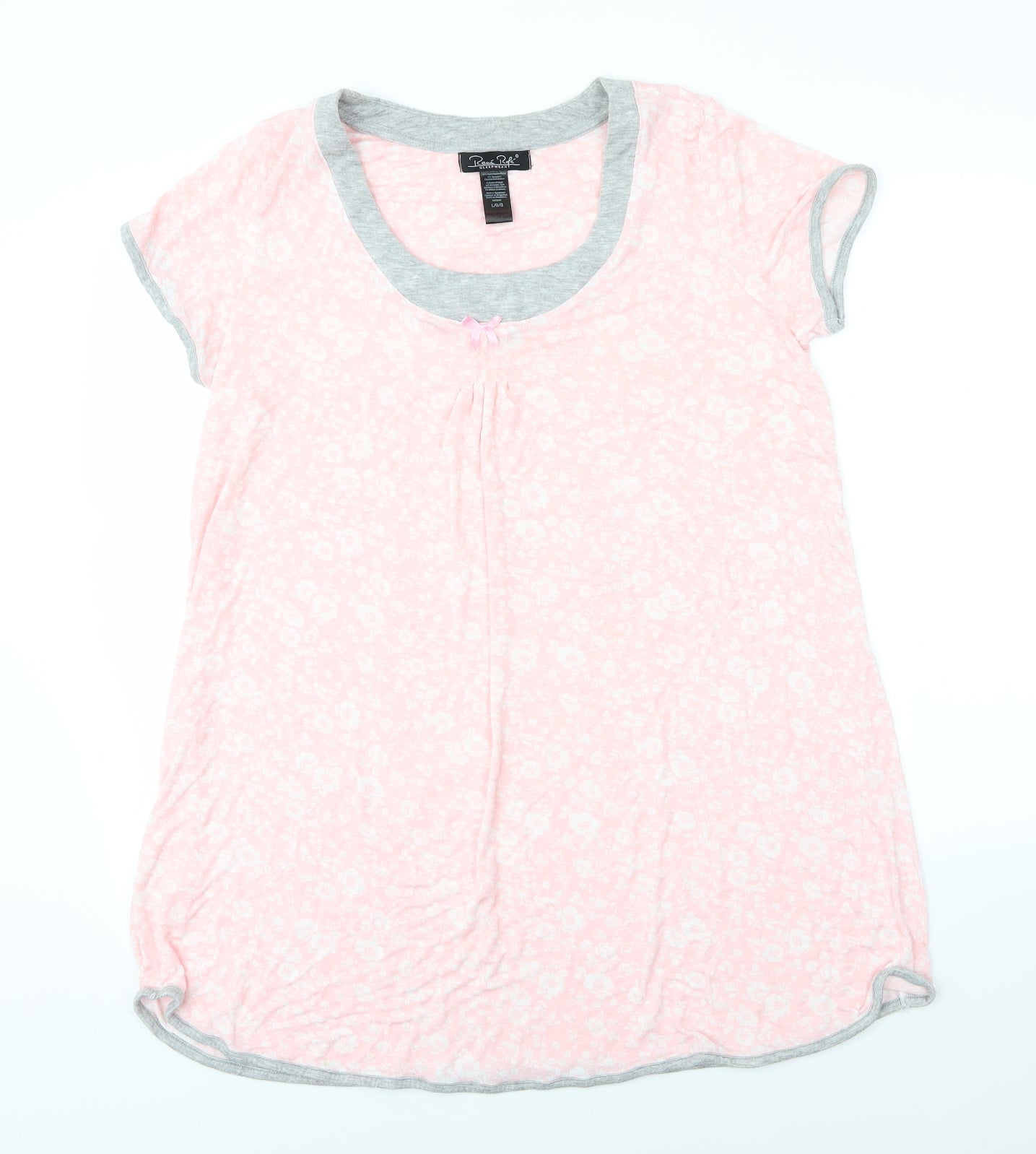 Rene Rofe Womens Pink Floral   Pyjama Top Size L