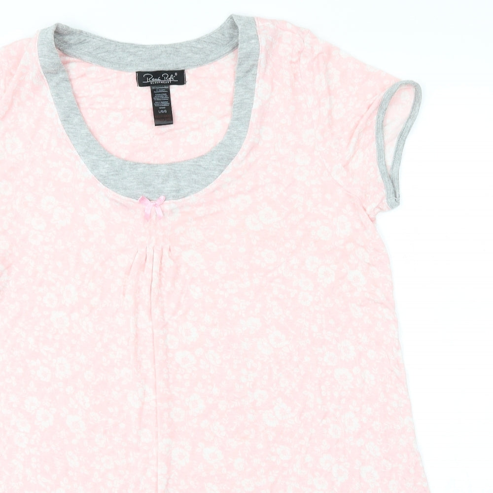 Rene Rofe Womens Pink Floral   Pyjama Top Size L