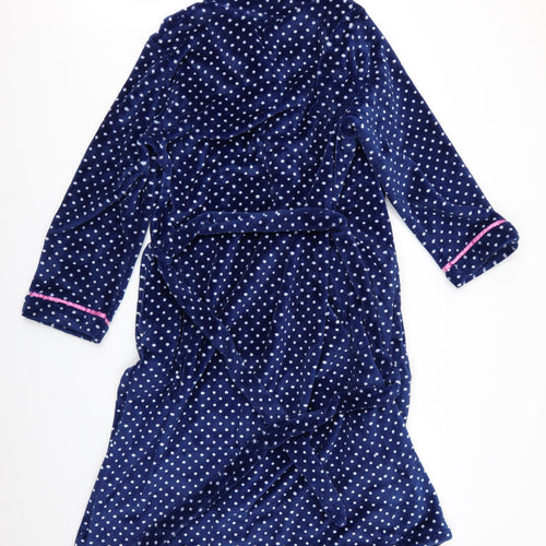 Preworn Womens Blue Polka Dot   Robe Size 10