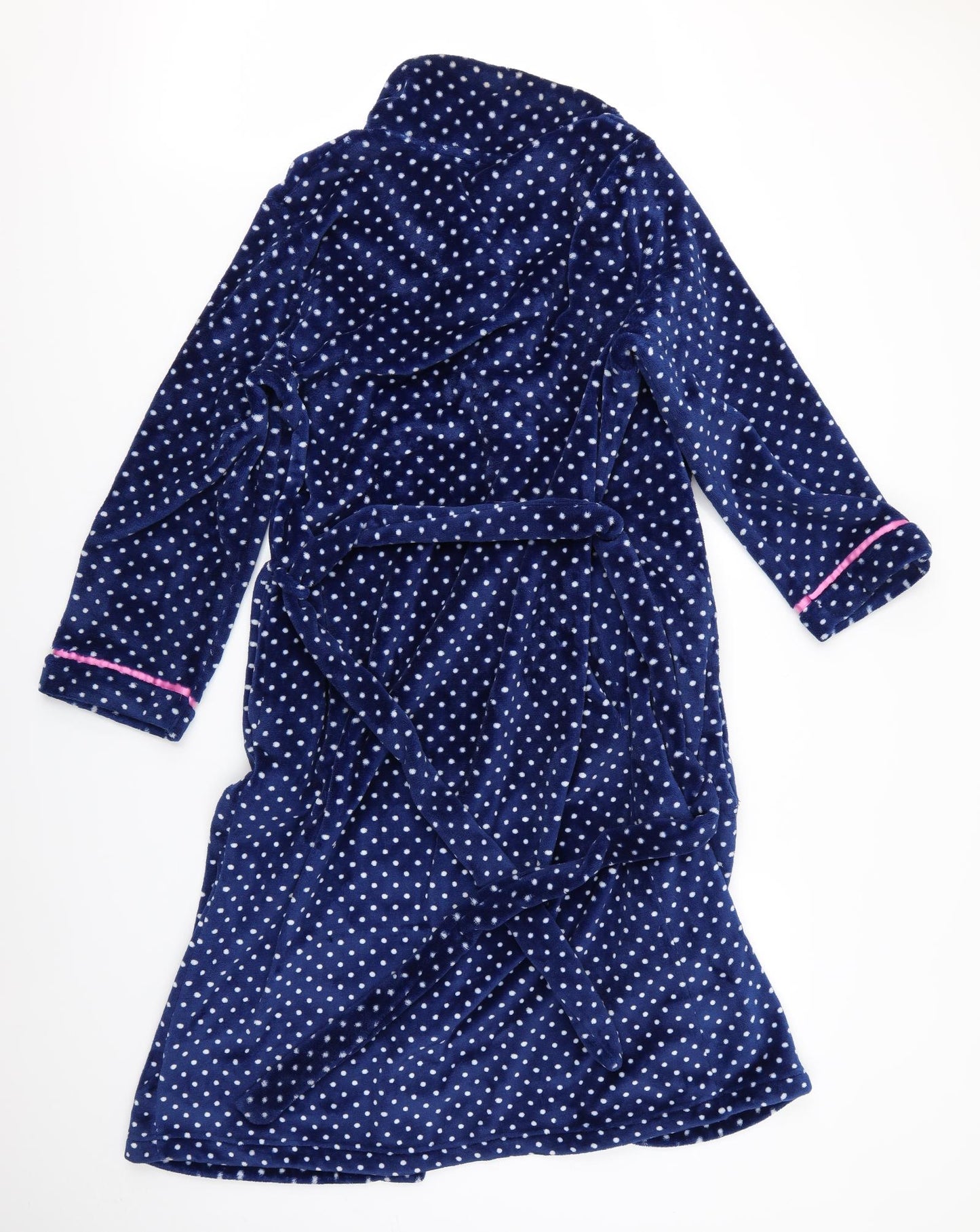 Preworn Womens Blue Polka Dot   Robe Size 10