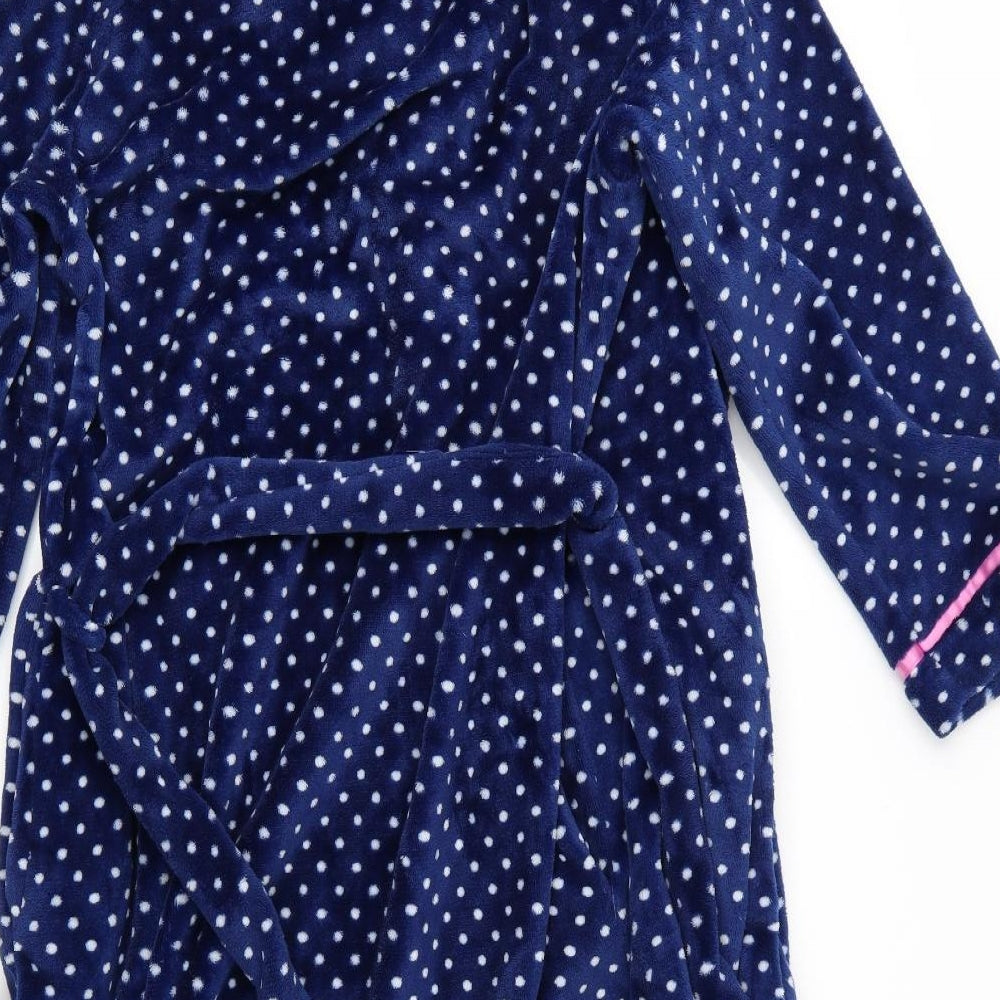 Preworn Womens Blue Polka Dot   Robe Size 10