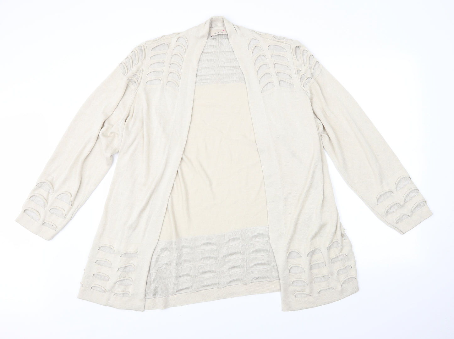 M&S Womens Beige   Cardigan Jumper Size 20
