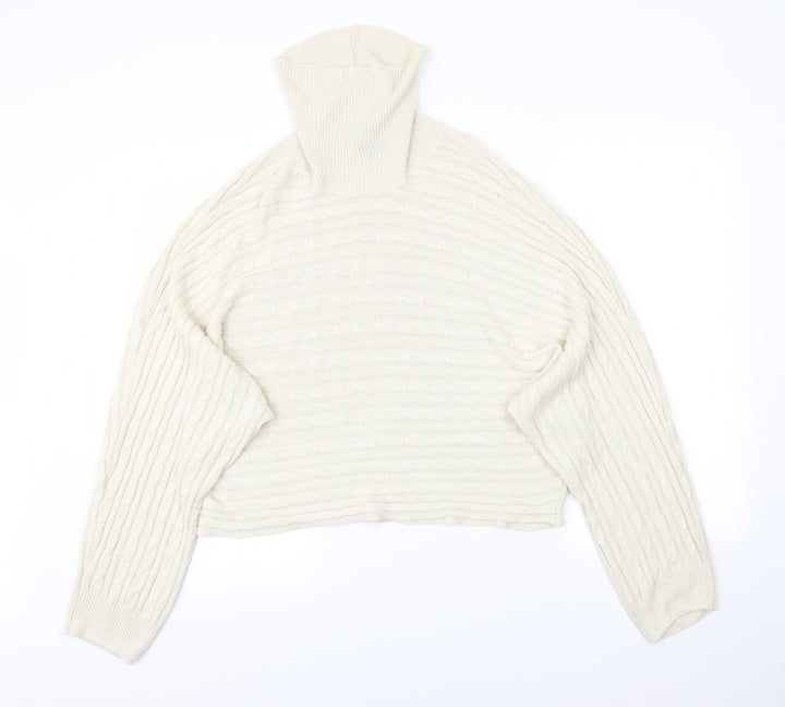 New Look Womens Beige Striped  Pullover Jumper Size L