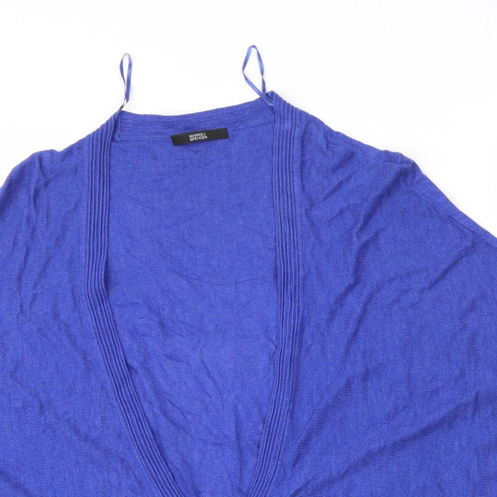 M&S Womens Blue   Cardigan Jumper Size 22
