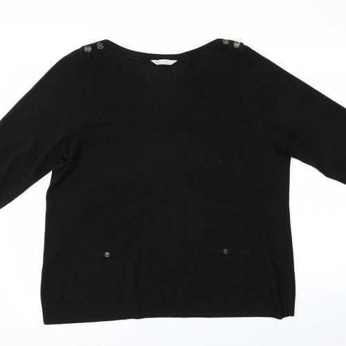 BHS Womens Black   Pullover Jumper Size 2