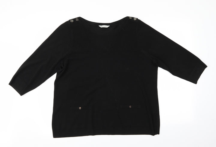 BHS Womens Black Pullover Jumper Size 2