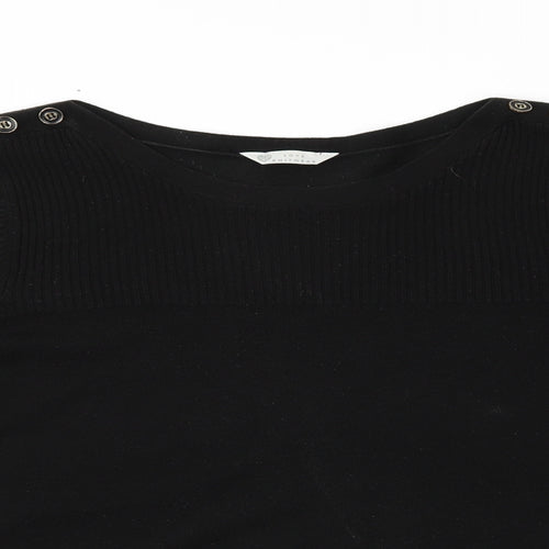 BHS Womens Black   Pullover Jumper Size 2