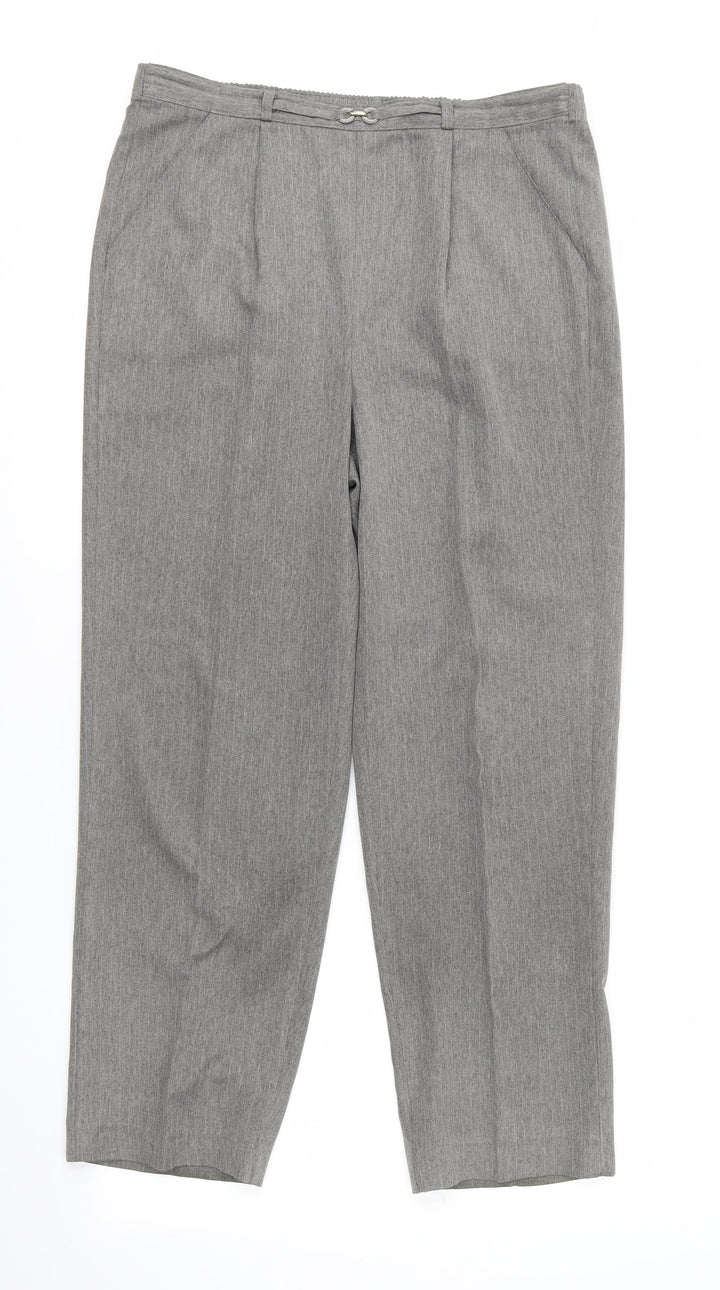 BM Womens Grey Trousers Size 10 L30 in
