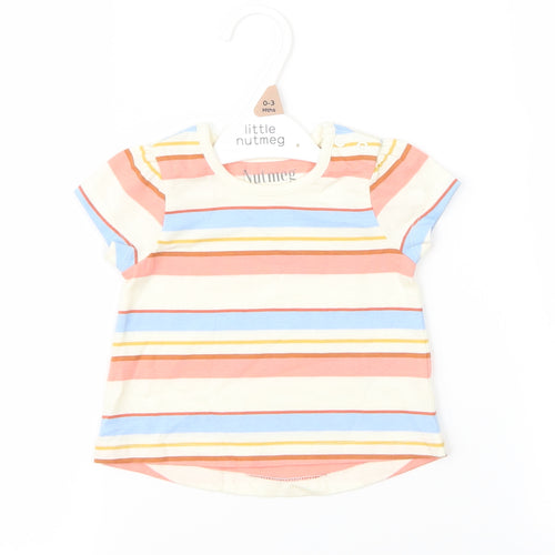Nutmeg Baby Multicoloured Striped  Basic T-Shirt Size 0-3 Months