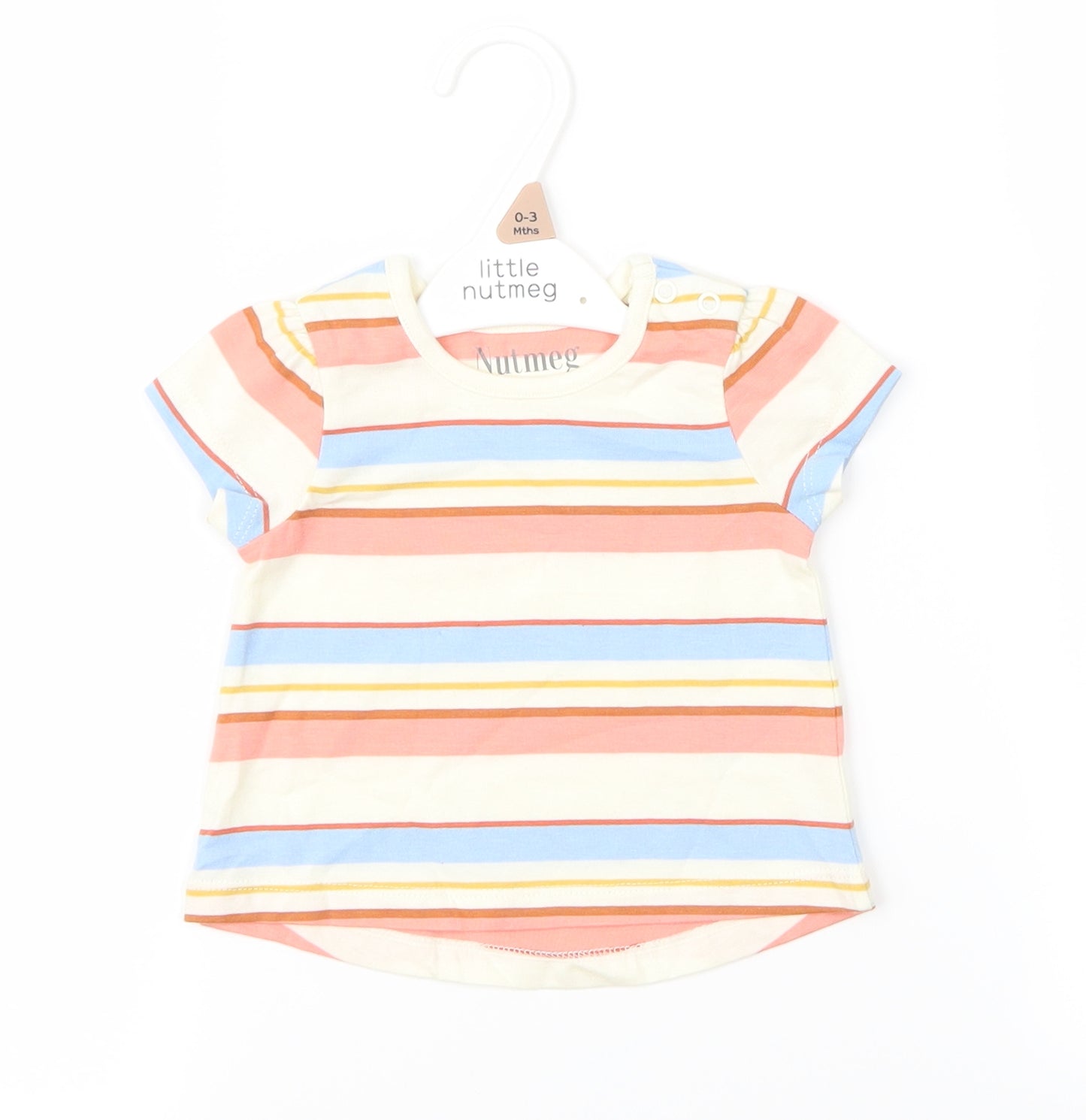 Nutmeg Baby Multicoloured Striped  Basic T-Shirt Size 0-3 Months