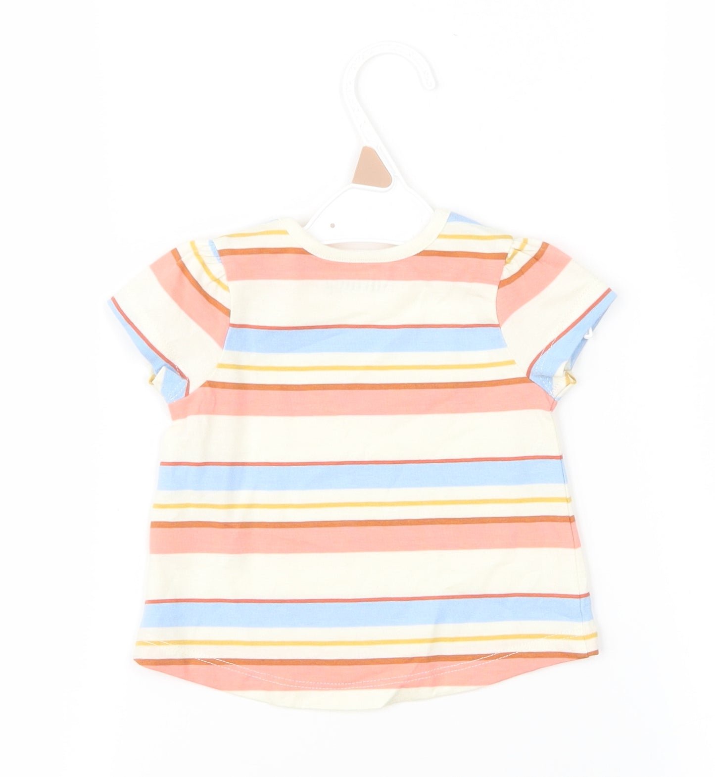 Nutmeg Baby Multicoloured Striped  Basic T-Shirt Size 0-3 Months