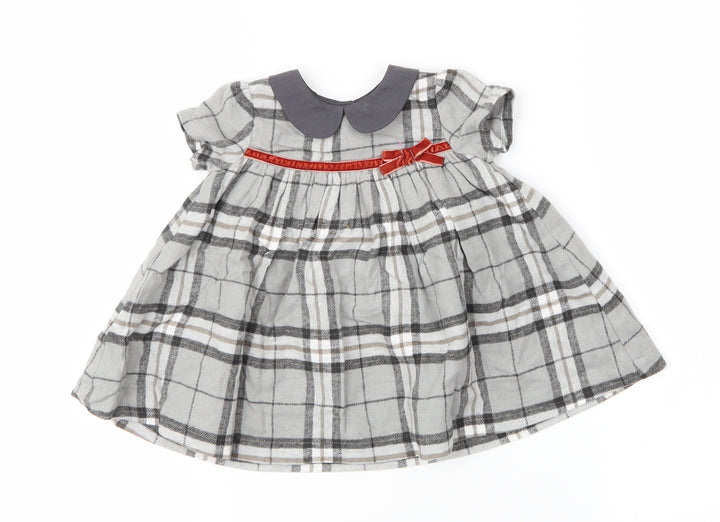 Preworn Girls Grey Check A-Line