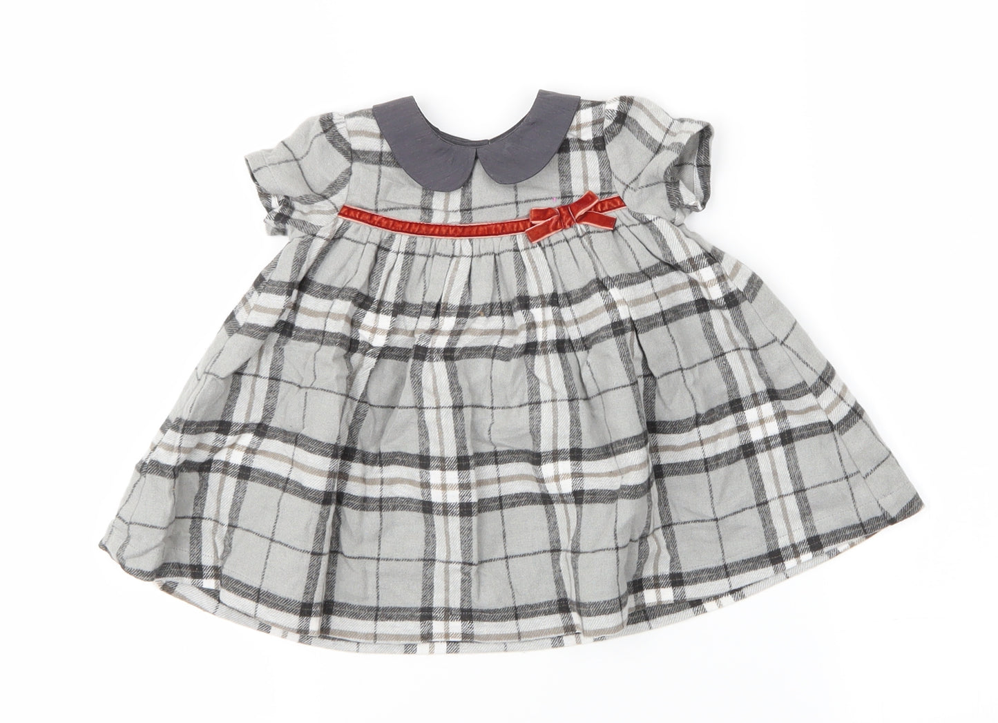 Preworn Girls Grey Check  A-Line